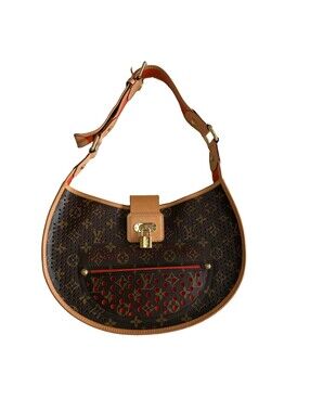 Louis Vuitton Marc Jacobs Vintage Runway Demi Lune Perforated Shoulder Bag